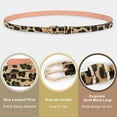 thumbnail image 3 of Women's Skinny PU Leather Belt Solid Color Fashion Thin Waist Belt with Gold Buckle for Jeans Pants 1/2 Width, 3 of 6