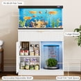 thumbnail image 3 of ANPOO Fluted 20-30 Gallon Fish Tank Stand with Power Outlet, 31.5" Aquarium Stand with Drawers and Storage Door, Heavy Duty Tank Stand for 2 Fish Tank & Reptile Terrarium, 1000lbs Capacity, White, 3 of 9