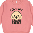 thumbnail image 3 of Inktastic Love My Golden Doodle Tan Toddler Sweatshirt, 3 of 4