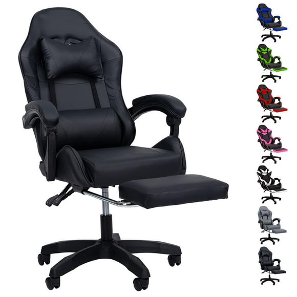 Silla Gamer Reclinable con Reposa Pies Silla Gaming Ergonómica Ajustable