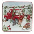 thumbnail image 4 of Certified International  Red Truck Snowman 8.5" Salad/Dessert Plates, Set of 4, 4 of 5
