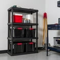 thumbnail image 2 of IRIS 4 Tier Shelving Unit, 56" Fixed Height, Large, 36"W x 18"D x 56"H, Black, 2 of 5