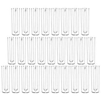 FELTECHELECTR 30 Pcs Pleat Hooks for Drapes 201 Stainless Steel Simple Design for Household Users Home Use