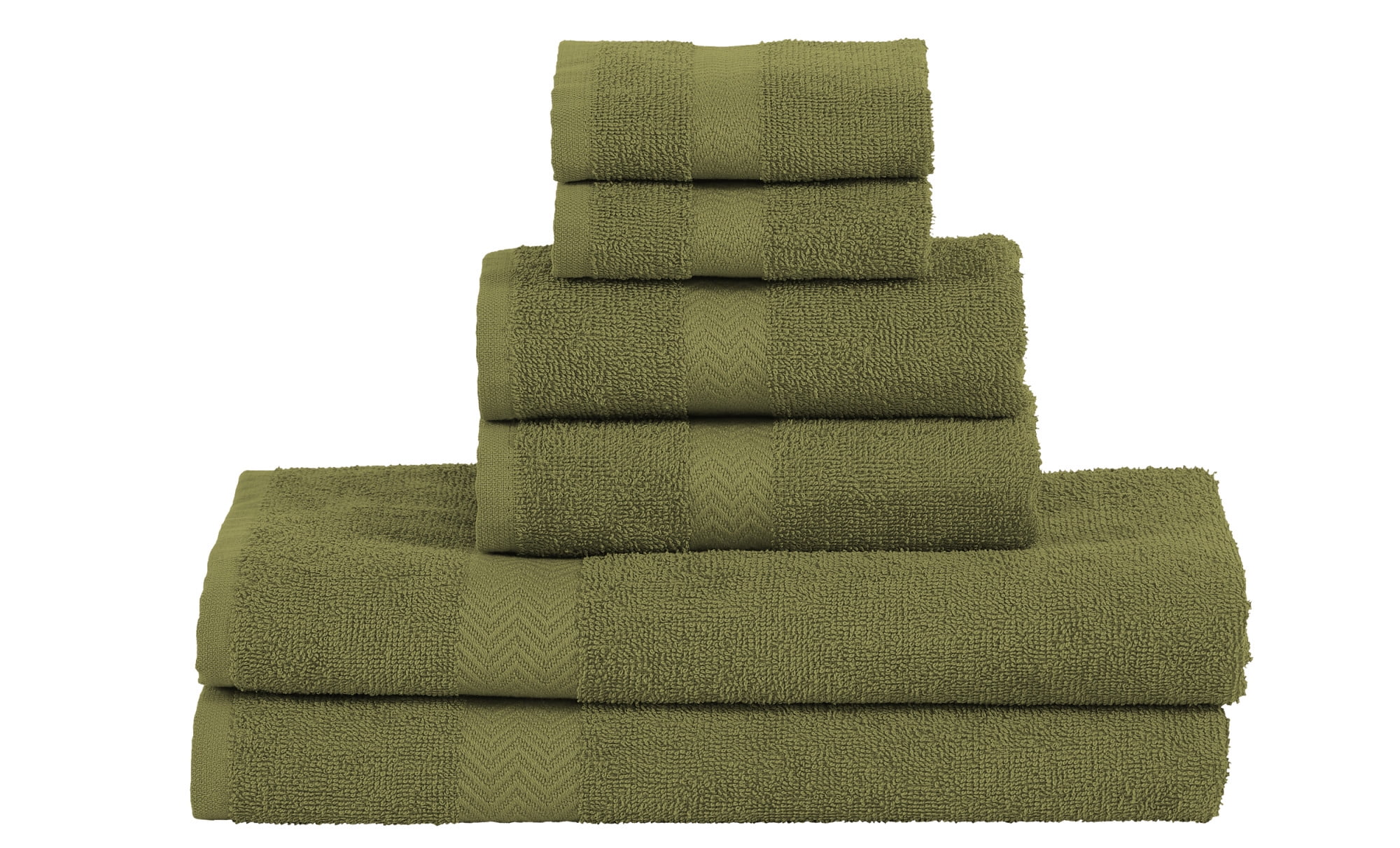Impressions Bolingbroke EcoFriendly Cotton 6Pieces Towel Set, Forest