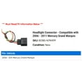 thumbnail image 2 of Headlight Connector - Compatible with 2006 - 2011 Mercury Grand Marquis 2007 2008 2009 2010, 2 of 2