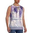 thumbnail image 2 of Fotbe Lavender Blooms Window Men's Camiseta sin Mangas Estampada para Hombres, Playera Casual para Gimnasio, Entrenamiento, Playa-X-Large, 2 of 7