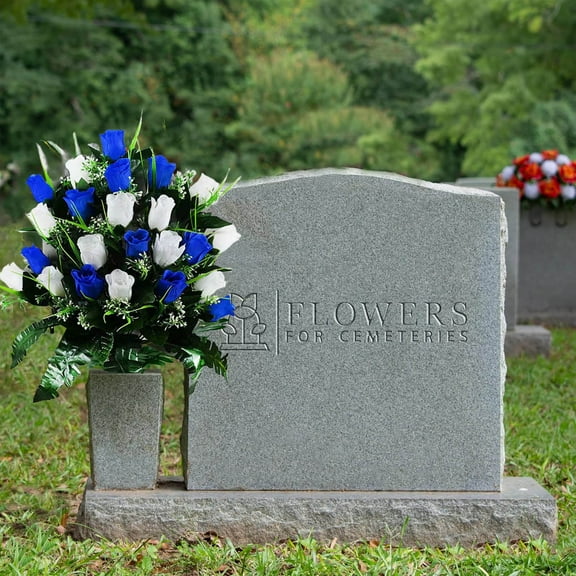 ZZERHUOO Sympathy Silks Cemetery Flowers Gravesite Flowers Red Lilies With White Daisies And Red Roses (1) Bouquet Wedding Stands for Flowers Flowers for Wreath Making Wedding Decorations for