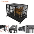 thumbnail image 5 of Waleaf 42 Inch Heavy Duty Dog Crate Cage with Wheels for Indoor, Large Dog Kennel with Removable Tray, 5 of 9