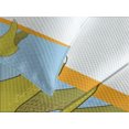 thumbnail image 4 of Ambesonne Sloth Quilted Bedspread Set 3 Pcs, Underwater Wildlife Fauna, King Size, Pale Blue Khaki Orange, 4 of 5