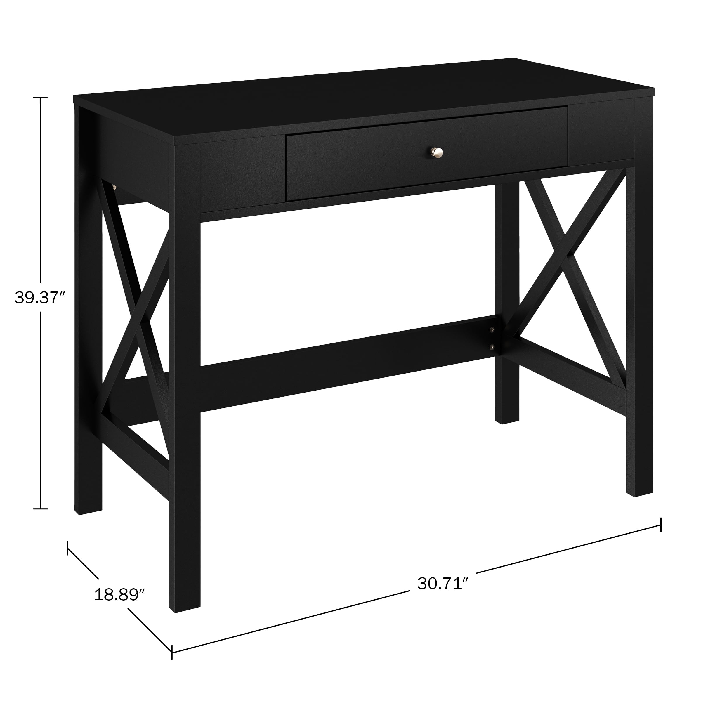 Free Shipping! Lavish Home Modern Black Writing Desk with X