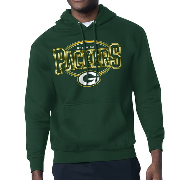 Men's Starter Green Green Bay Packers Team Track Graphic Pullover Hoodie