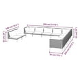 thumbnail image 4 of vidaXL 11 Piece Garden Lounge Set with Cushions Poly Rattan Dark Grey, 4 of 4