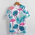 thumbnail image 3 of Flamingo Pattern Women's T-Shirt Short Sleeve T Shirts Tops Tee Ladies Loose T, 3 of 6