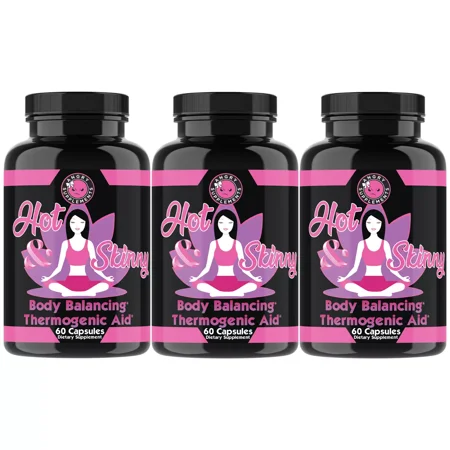 Women's Weight Loss w/ Hot & Skinny Thermogenic Fat Burner, 3-Pack