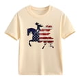 thumbnail image 5 of ATOGUTA Shirts for Girls Kids Flag Tshirt Patriotic Top Independence Day Outfit Khaki, Size 3T-14, 5 of 5