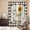 Black, variant on Sunflowers Kitchen Curtains Window Panels, Yellow Floral Watercolor Botanical Checkered Rustic Insulated Window Treatment Curtain, Grommet Curtains for Bedroom/Living Room/Bathroom, 2 Piece 52"Wx45"L
