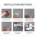 thumbnail image 3 of Hair Dryer Holder - Hair Tool Organizer Bathroom Blow Dryer Holder Wall Mounted Hot Tool Holder for Curling Iron Hair Straightener Hair Styling Tools Storage, 3 of 6