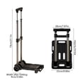 thumbnail image 3 of Folding Hand Truck with Telescoping Handle and Wheels, Portable Foldable Dolly Cart for Moving Boxes, Groceries, Camping, and Courier Delivery, 3 of 6