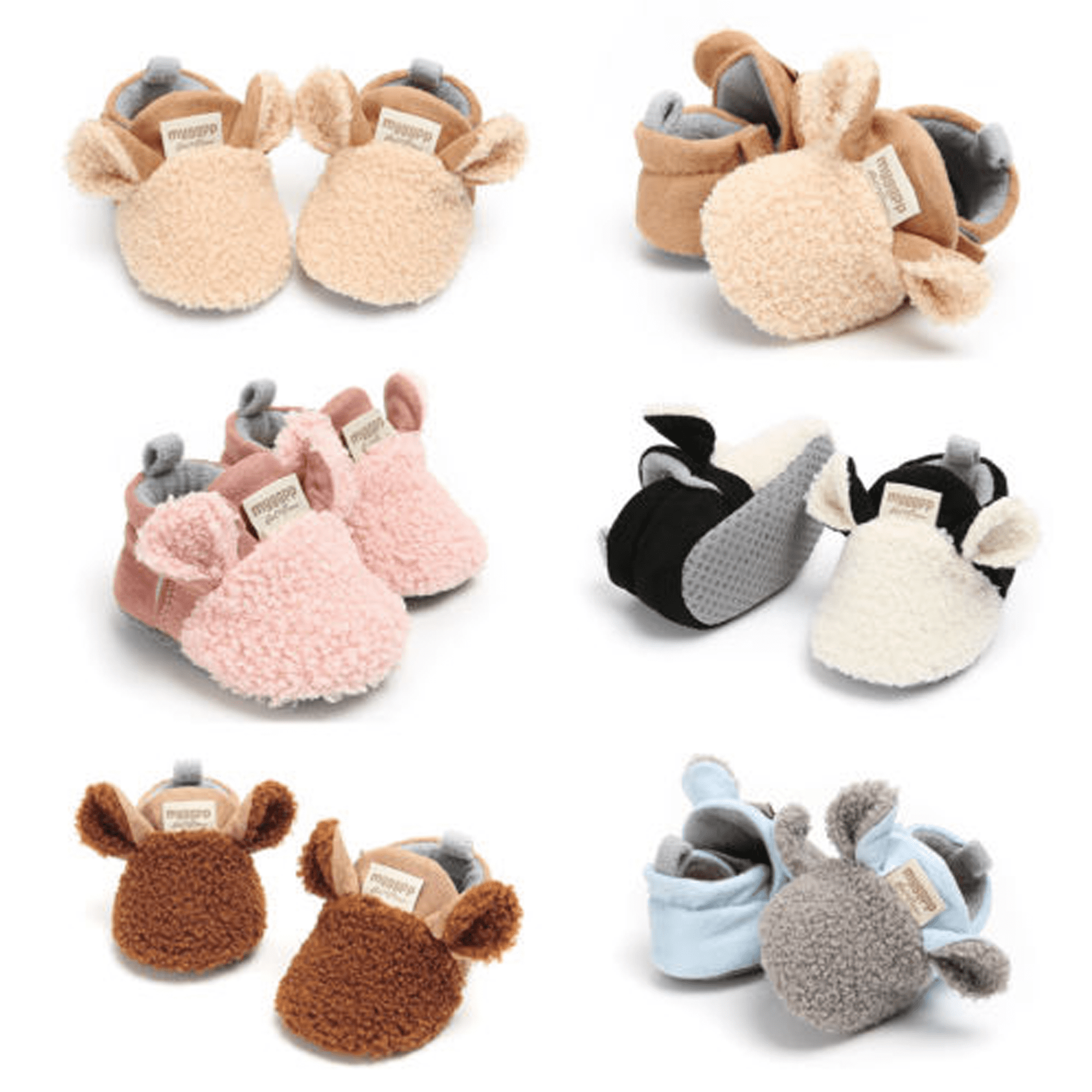 Baby Boys Girls Soft Plush Lamb Slippers Toddler Kids Cute Prewalker First Shoes 