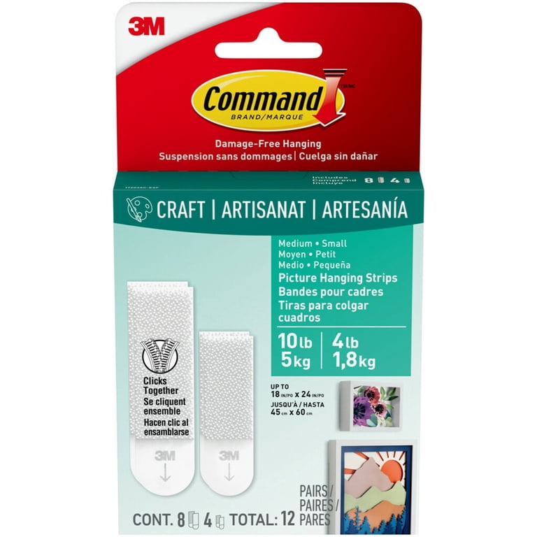 Command Picture Hanging Strips, Medium and Small, 12 Pairs photo 1