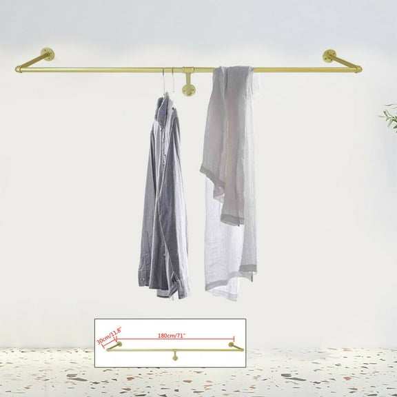 Industrial Pipe Wall Mounted Clothing Rack Coat Rack Party Wedding Dress Rack Wall Mounted Clothes Rack Iron Pipe Coat Hanger Clothing Garment Display Rack Wall Mounted Clothing Rack Hanging