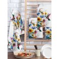 thumbnail image 2 of Hummingbird Kitchen Dish Towels for Drying Dishes Set of 3, Spring Farmhouse Oil Painting Sunflowers Waffle Weave Microfiber Hand Tea Bathroom Towels Quick Dry & Absorbent Towel 15.7x23.6, 2 of 7