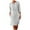 Gray, variant on LYXSSBYX Long Sleeve Dresses New Fashion Casual Printing 1/2 Sleeve Round Neck Butto Women's Clothing Dress