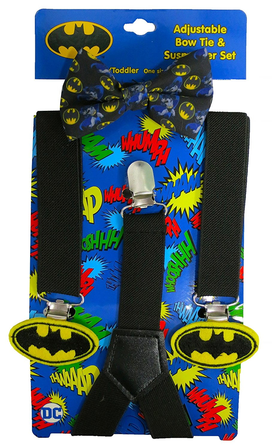 DC Comics Batman Bow Tie and Suspenders Set Toddler Boys [5013] -  