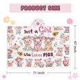thumbnail image 2 of Manta con capucha Bestshop Pig Cozy, forro polar, 120 x 180 cm, 2 of 5