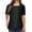 Black, variant on GigrtiJin Womens Summer Tops Solid Short Sleeve Shirts Fake 2 Piece Open Front T Shirt Dressy Casual Loose Blouse