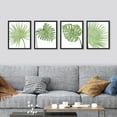 thumbnail image 3 of PixonSign Framed Wall Art Pastel Green Tropical Jungle Palm Leaf Prints, Set of 4 Nature Wildernes Paintings, Minimalism Wall Décor, Adhesive Canvas Poster for Home Decor -, 3 of 5