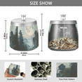 thumbnail image 2 of Yayeee Ashtray with Lid for Cigarette Smokeless Stainless Steel Home Ash Holder, Moon and House, 2 of 7
