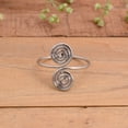 thumbnail image 3 of ELANZAA JEWELS- 925 Silver Spiral Ring Minimalist Twisted Band, Elegant Circle Silver Accessory by ELANZAA JEWELS, 3 of 7