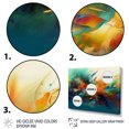 thumbnail image 3 of Designart Abstract Marble framed wall art decor, Marble framed wall decor, Transcendent Liquid Ink Orange and Blue I , Orange Modern Gold framed wall art, 20x12 inches Gold Frame, 3 of 5