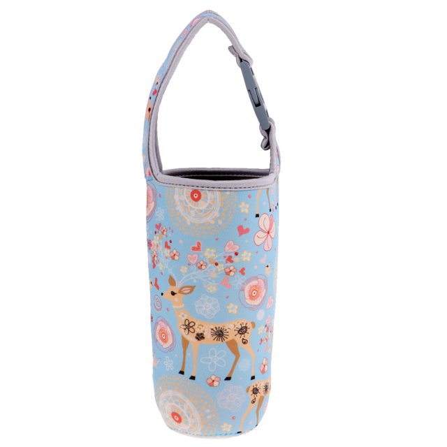 Bolsa del portador del vaso para el viaje aislado del vacío de la taza 30ven ciervos azules Sunnimix Bolsa para portavasos