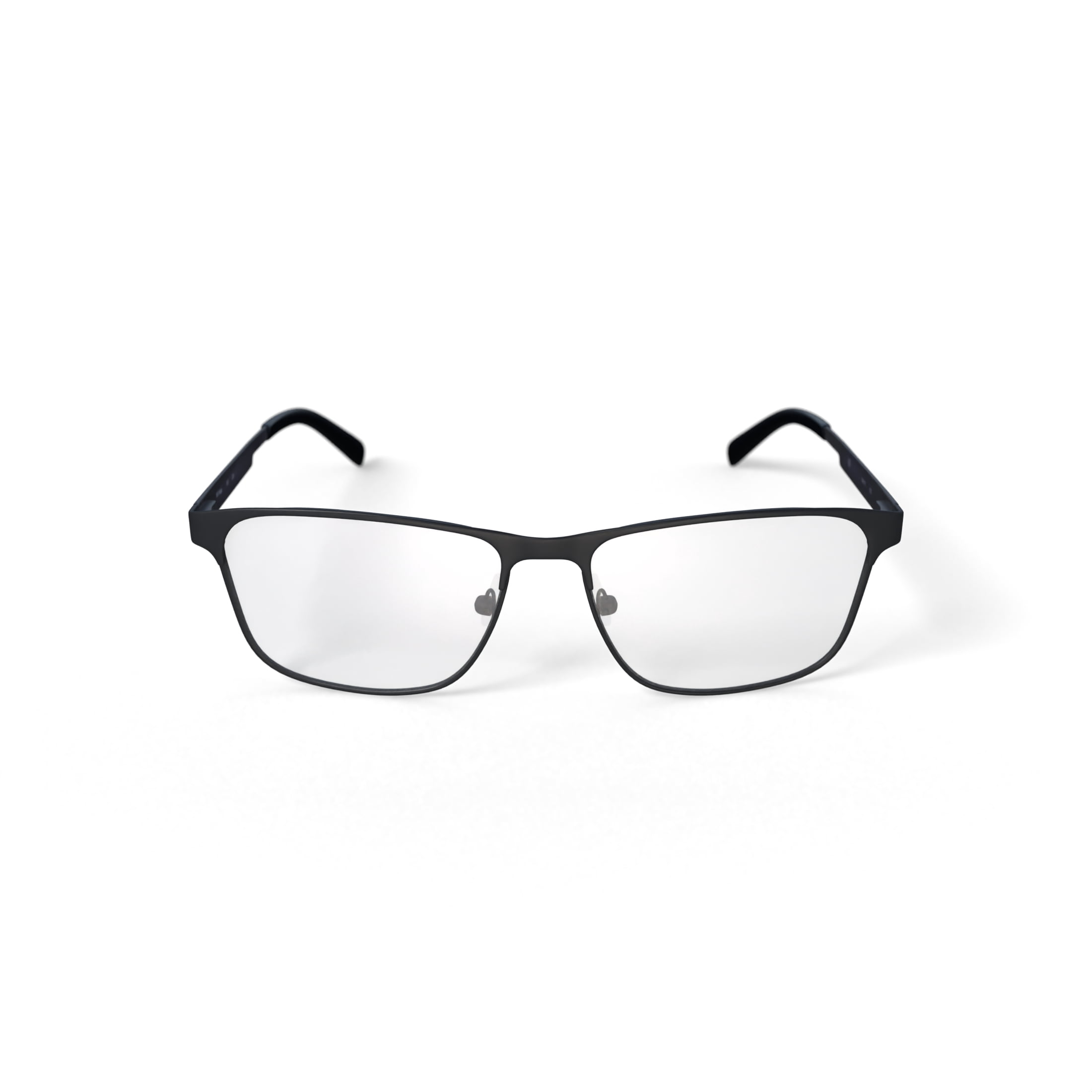 Walmart Men's NAJJA Rectangular Prescription Eyeglasses with Case, Gunmetal