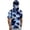 #113Blue, variant on Men's Lightweight Camouflage Gradient Quick Dry Fishing Hoodie Shirt - UPF 50+ Sun Protection Short Sleeve Shirts with Neck