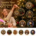 thumbnail image 3 of 6 Pack Christmas Diamond Painting Ornaments Kit, Pearl Sticker Art DIY Craft Set for Kids Adults, No Glue Round Hanging Decorations for Tree Holiday Party Gift, 3 of 4