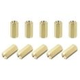 thumbnail image 5 of Uxcell M2.5x10mm Female to Female Hex Brass Spacer 10 Count, 5 of 5