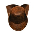 thumbnail image 2 of Colonial Era Brown Faux Leather Tricorn Hat Pirate Halloween Party Costume Accessory, 2 of 5