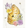 thumbnail image 2 of Tavoletti, Anne 12x14 Gold Ornate Wood Framed with Double Matting Museum Art Print Titled - Honeybee Blossoms VII, 2 of 4