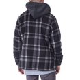 thumbnail image 5 of Visive Men's Sherpa-Lined Flannel Hoodie Jacket - Warm Zip-Up Layer for Cold Weather - Classic Fleece Plaid Pattern - Perfect for Hiking, Camping, & Everyday Winter Wear - Durable & Fashion-Forward, 5 of 8