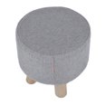 thumbnail image 4 of Footstool, Wooden Feet Linen Pad Indoor Shoe Changing Stool  For Feet Rest, 4 of 8