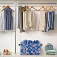 thumbnail image 5 of Yayeee 2 Pack Canvas Storage Basket with Handles for Shelves Fabric Bins Closet Organizer, Blue Daisy, 5 of 8