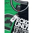 thumbnail image 3 of Ecko Unltd Men's T-Shirt Split Panel Stitched Colorblock Short Sleeve Tee (Small, Kelly Green/Black), 3 of 4