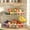 White, variant on Fruit Basket for Kitchen Counter - Detachable Metal Fruit Bowl with Banana Hangers for Corner , Large Capacity Fruit Stand with Wooden Handle for Bread Fruit and Vegetable Storage
