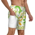 thumbnail image 3 of Goofa St Patrick's Day1 Printed Men's Swim Trunks Board Shorts Quick Dry Mens Swimming Trunks with Compression Liner,Breathable Fit Hawaii Beach Shorts-Small, 3 of 9