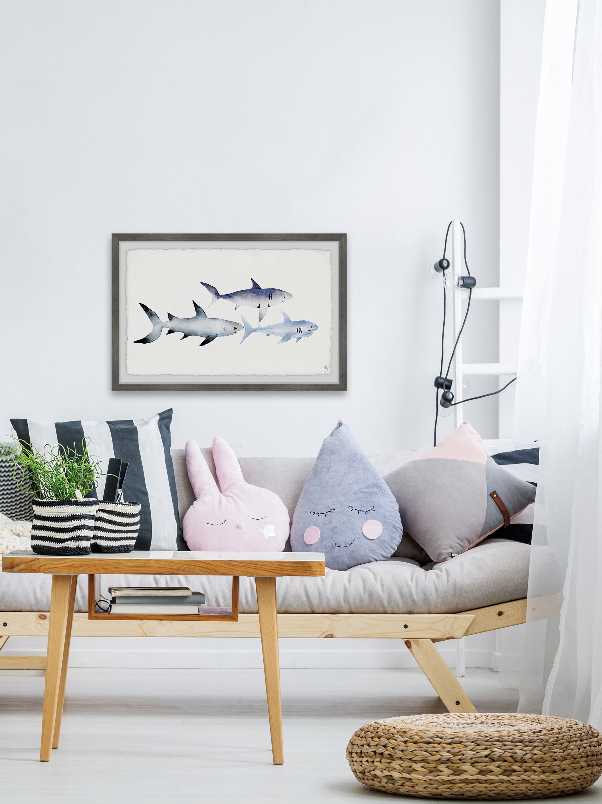 Marmont Hill Follow the Sharks Framed Wall Art