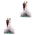 thumbnail image 4 of Naiovety Muñecos para decoración de tartas, figurita de novia y novio, herramienta de decoración de bodas divertida, adorno de pie, Tipo i 2Conjunto, 4 of 6
