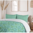 thumbnail image 6 of Ambesonne Garden Duvet Cover Sets, Flourishing Flowers Foliage, 2-Queen, Seafoam Dark Blue and Green, 6 of 7